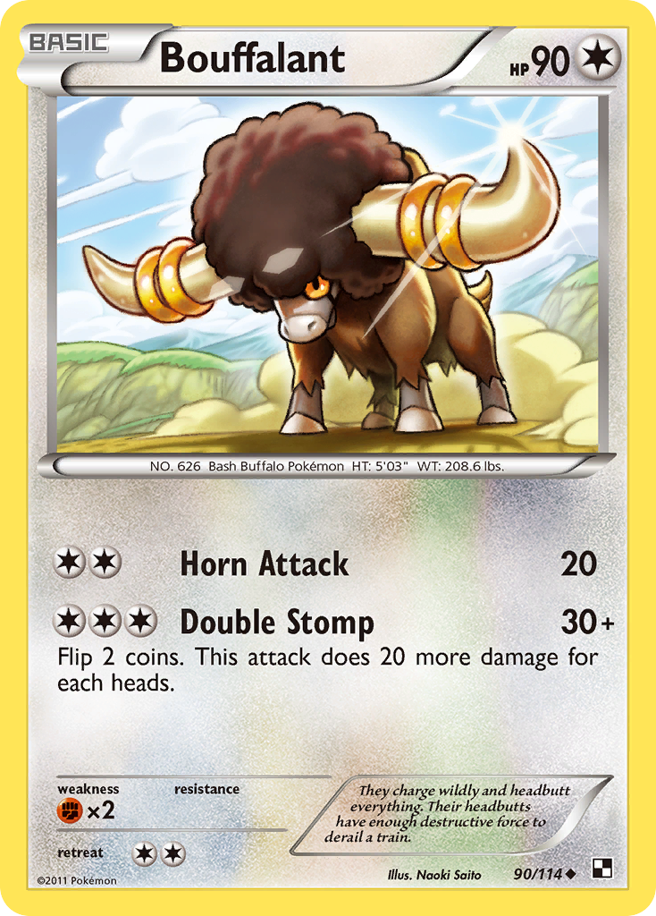 Bouffalant (90/114) [Black & White: Base Set] Reverse Holofoil