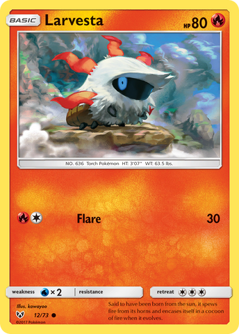 Larvesta (12/73) [Sun & Moon: Shining Legends] Reverse Holofoil