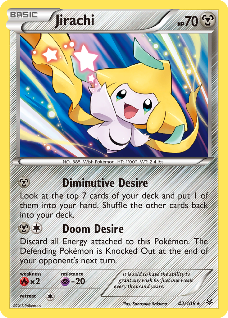 Jirachi (42/108) [XY: Roaring Skies] Reverse Holofoil