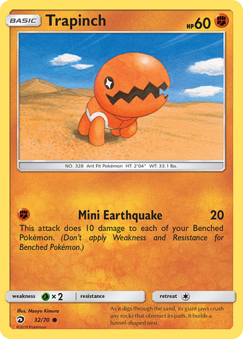 Trapinch (32/70) [Sun & Moon: Dragon Majesty] Reverse Holofoil
