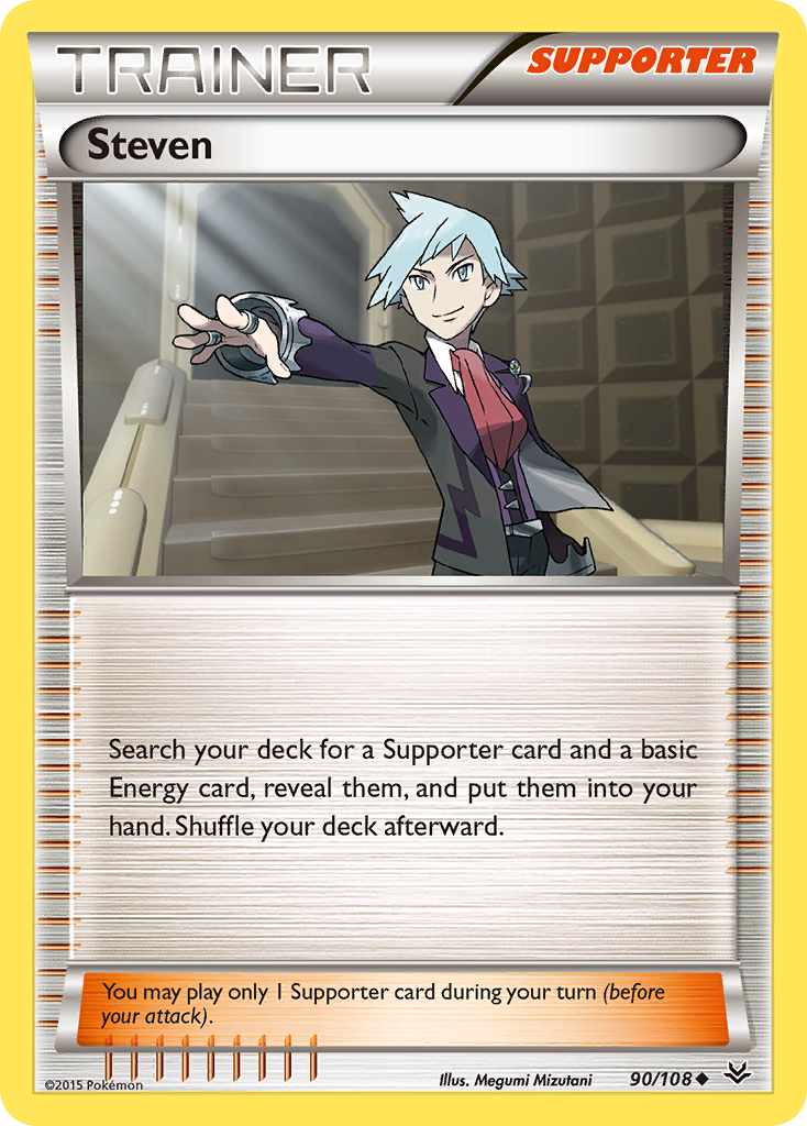 Steven (90/108) [XY: Roaring Skies] Reverse Holofoil