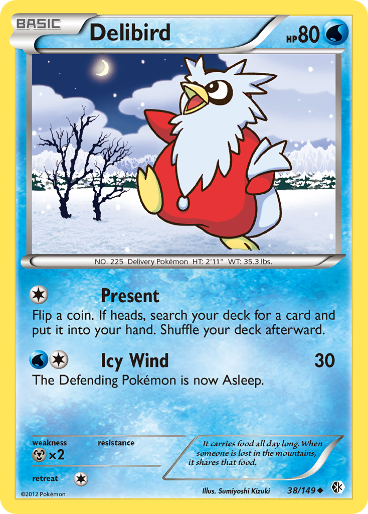 Delibird (38/149) [Black & White: Boundaries Crossed] Reverse Holofoil