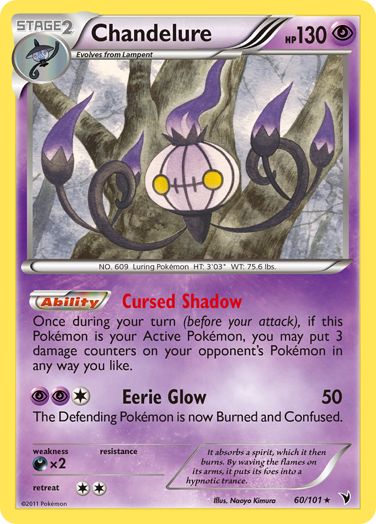 Chandelure (60/101) [Black & White: Noble Victories] Reverse Holofoil