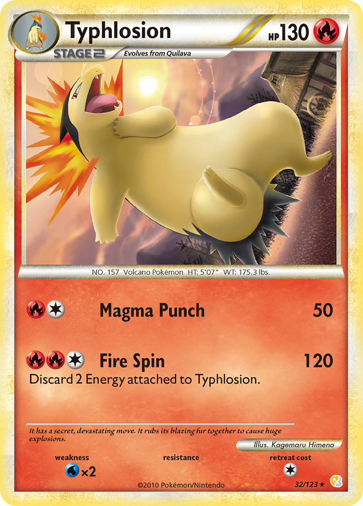 Typhlosion (32/123) [HeartGold & SoulSilver: Base Set] Reverse Holofoil