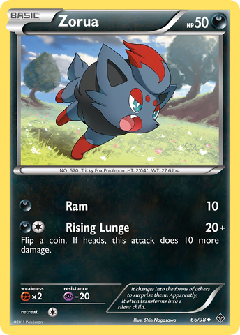 Zorua (66/98) [Black & White: Emerging Powers] Reverse Holofoil
