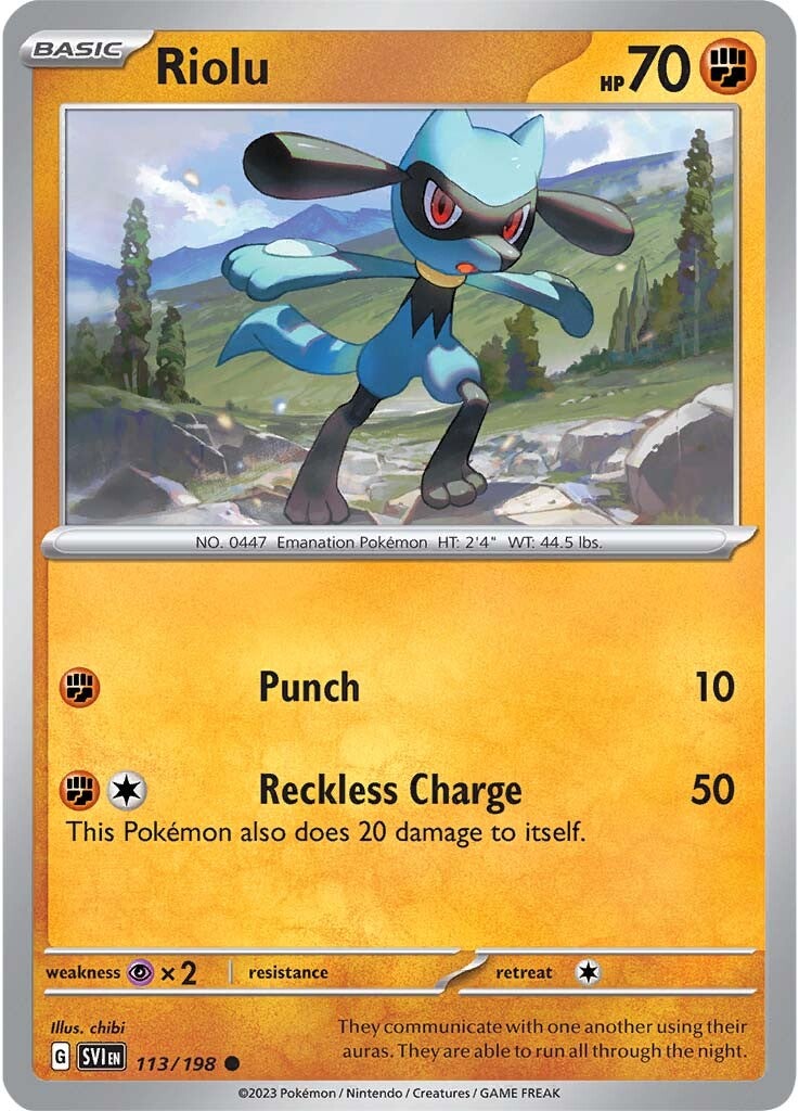 Riolu (113/198) [Scarlet & Violet: Base Set] Reverse Holofoil