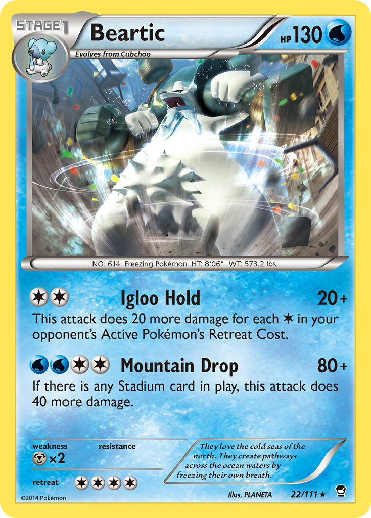 Beartic (22/111) [XY: Furious Fists] Reverse Holofoil