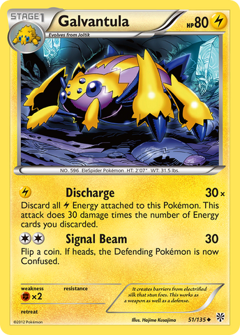 Galvantula (51/135) [Black & White: Plasma Storm] Reverse Holofoil