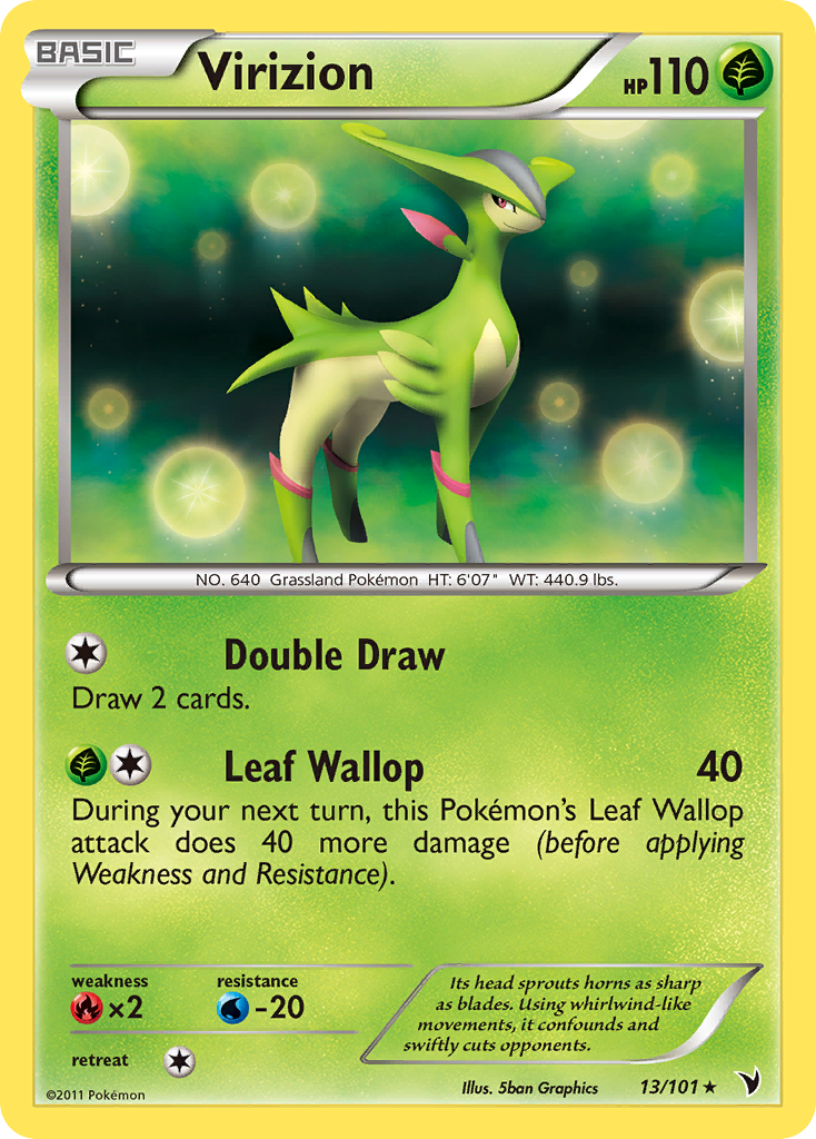 Virizion (13/101) [Black & White: Noble Victories] Reverse Holofoil