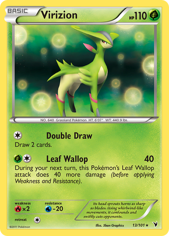 Virizion (13/101) [Black & White: Noble Victories] Reverse Holofoil