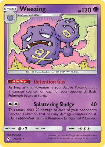 Weezing (74/214) [Sun & Moon: Unbroken Bonds] Reverse Holofoil
