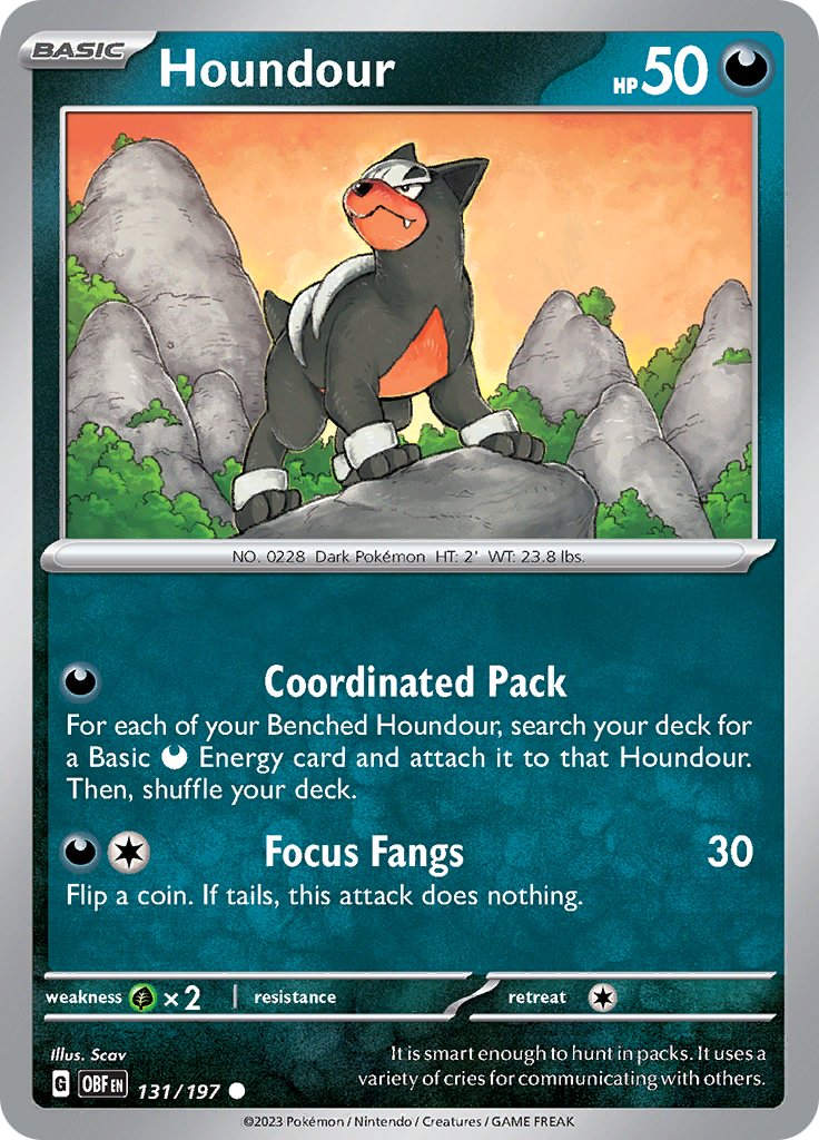 Houndour (131/197) [Scarlet & Violet: Obsidian Flames] Reverse Holofoil