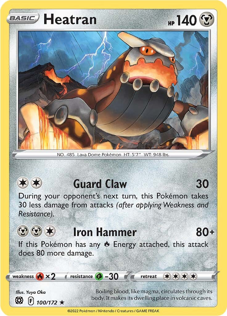 Heatran (100/172) [Sword & Shield: Brilliant Stars] Reverse Holofoil