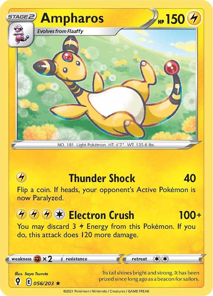 Ampharos (056/203) [Sword & Shield: Evolving Skies] Reverse Holofoil