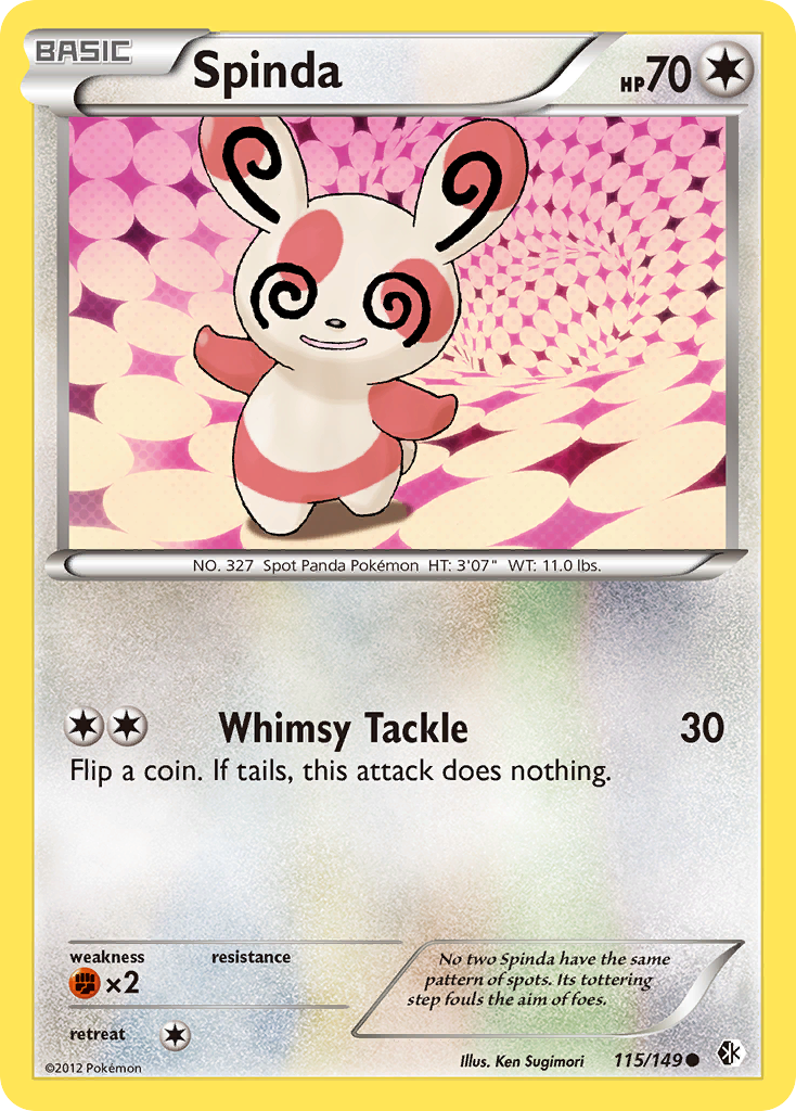 Spinda (115/149) [Black & White: Boundaries Crossed] Reverse Holofoil