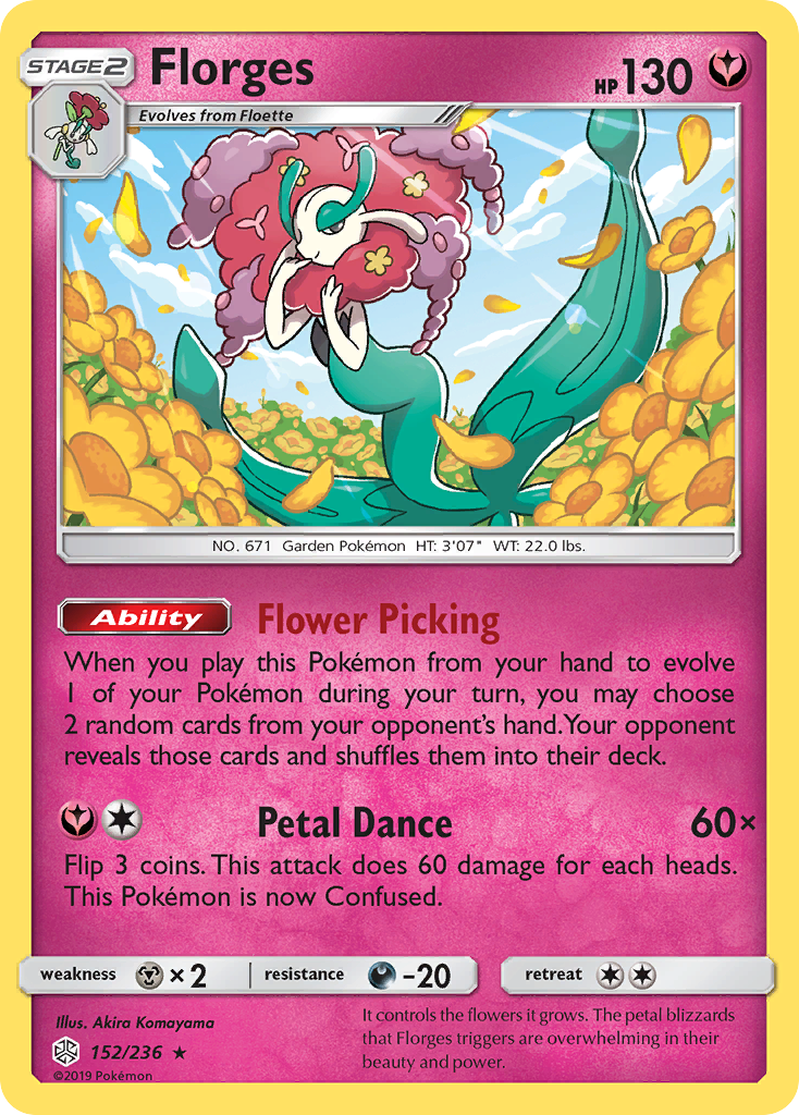 Florges (152/236) [Sun & Moon: Cosmic Eclipse] Reverse Holofoil