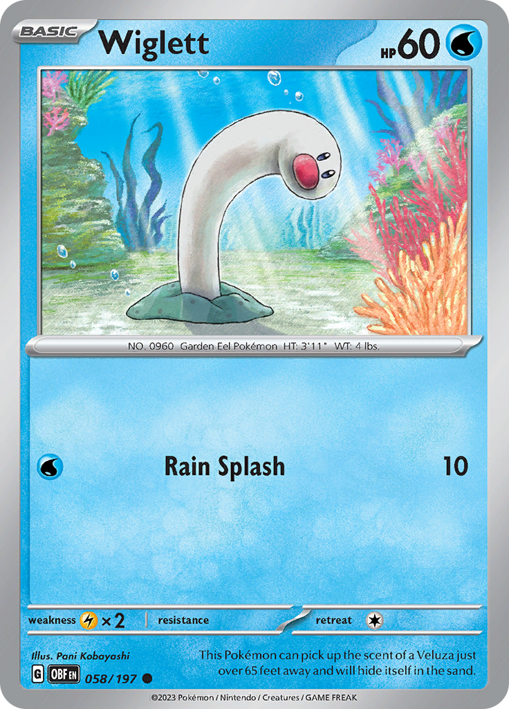 Wiglett (058/197) [Scarlet & Violet: Obsidian Flames] Reverse Holofoil