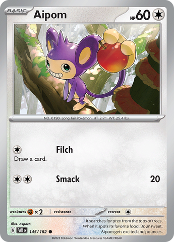 Aipom (145/182) [Scarlet & Violet: Paradox Rift] Reverse Holofoil