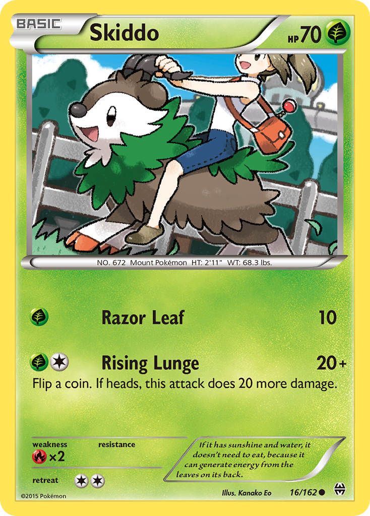 Skiddo (16/162) [XY: BREAKthrough] Reverse Holofoil
