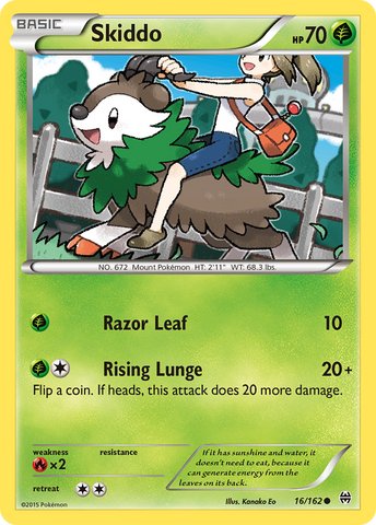 Skiddo (16/162) [XY: BREAKthrough] Reverse Holofoil