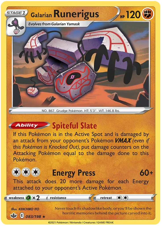 Galarian Runerigus (083/198) [Sword & Shield: Chilling Reign] Reverse Holofoil