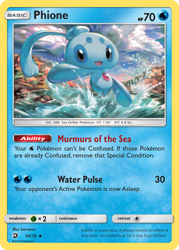 Phione (30/70) [Sun & Moon: Dragon Majesty] Reverse Holofoil