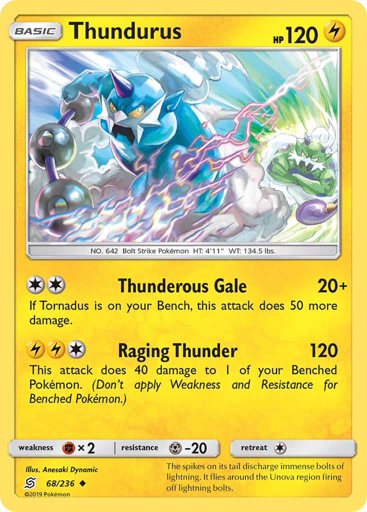 Thundurus (68/236) [Sun & Moon: Unified Minds] Reverse Holofoil