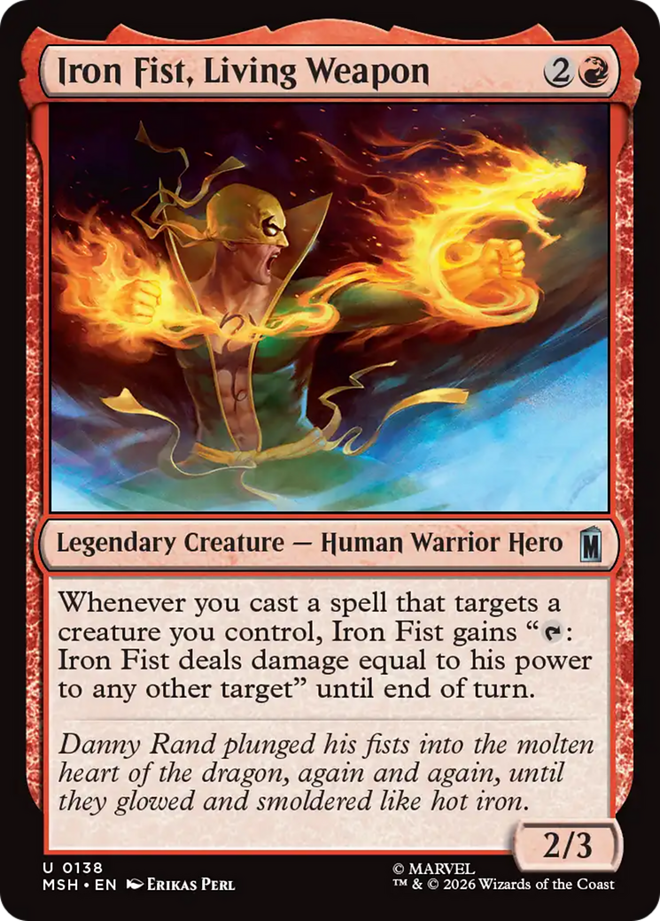 Iron Fist, Living Weapon [Marvel Super Heroes] Foil