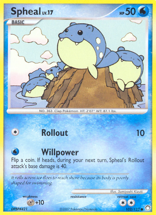Spheal (102/123) [Diamond & Pearl: Mysterious Treasures] Reverse Holofoil