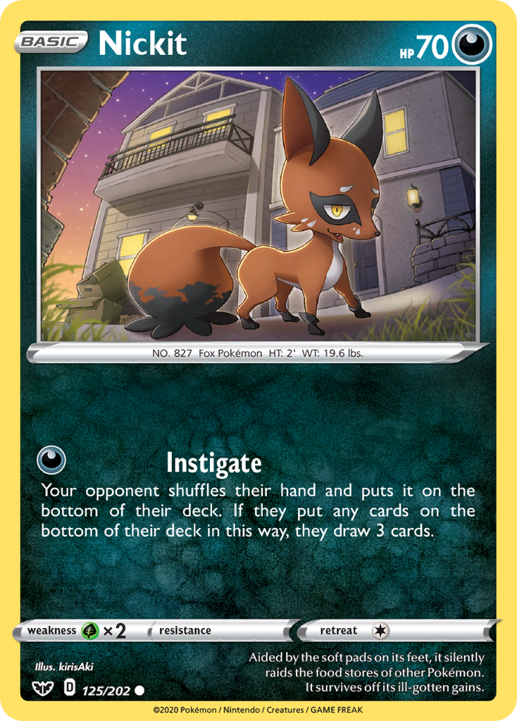 Nickit (125/202) [Sword & Shield: Base Set] Reverse Holofoil