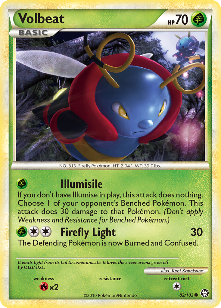 Volbeat (82/102) [HeartGold & SoulSilver: Triumphant] Reverse Holofoil