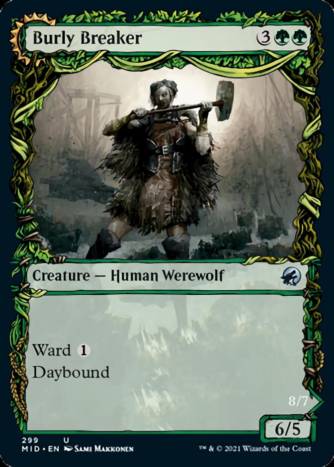 Burly Breaker // Dire-Strain Demolisher (Showcase Equinox) [Innistrad: Midnight Hunt] Foil