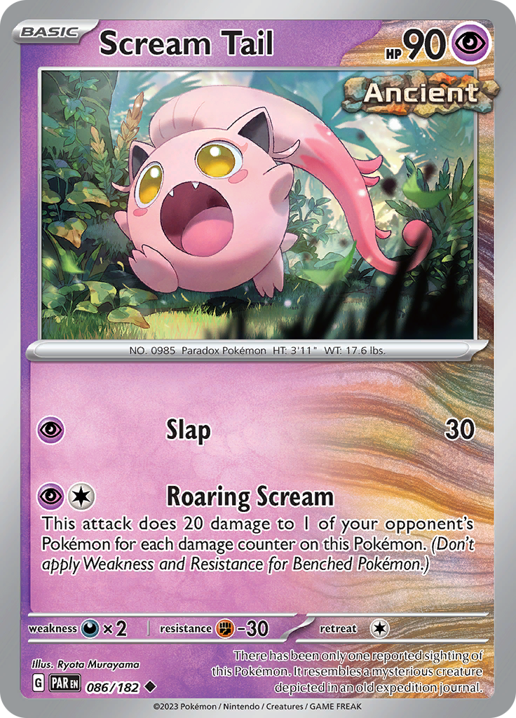 Scream Tail (086/182) [Scarlet & Violet: Paradox Rift] Reverse Holofoil