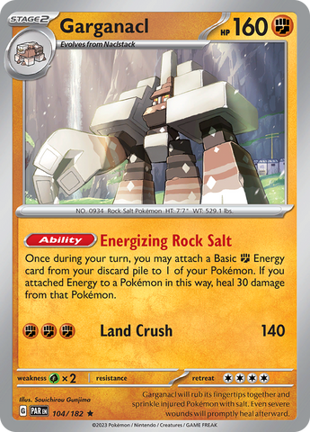 Garganacl (104/182) [Scarlet & Violet: Paradox Rift] Reverse Holofoil