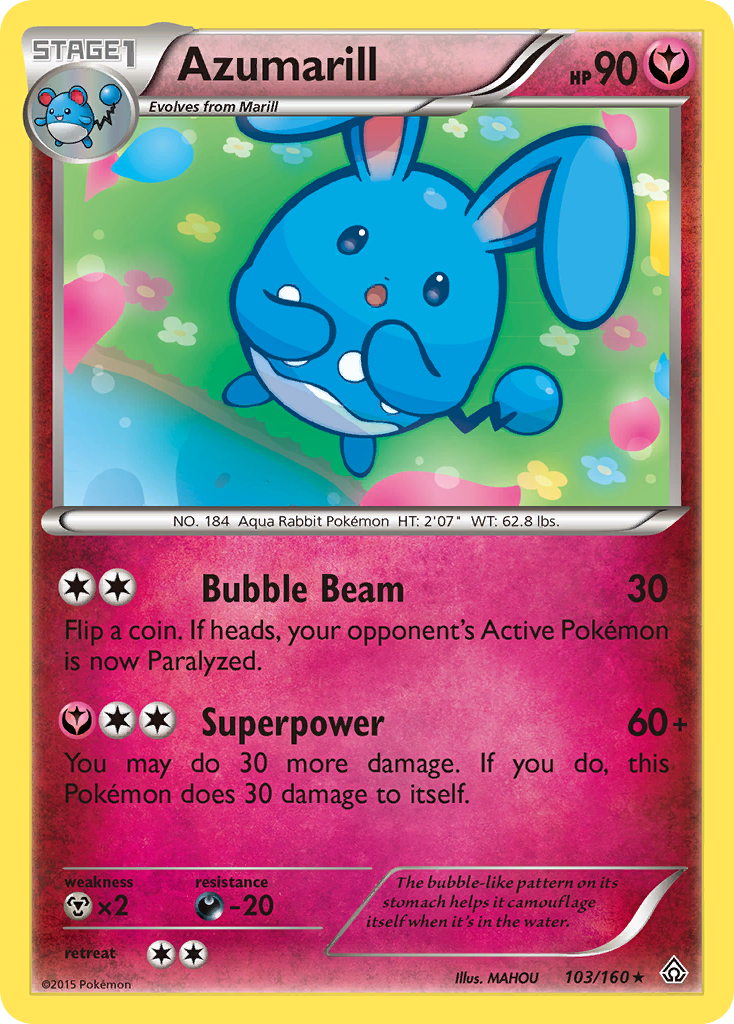 Azumarill (103/160) [XY: Primal Clash] Reverse Holofoil