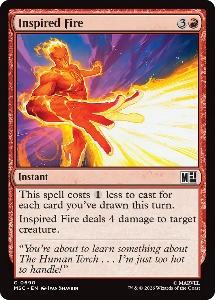 Inspired Fire [Marvel Super Heroes Commander] Foil