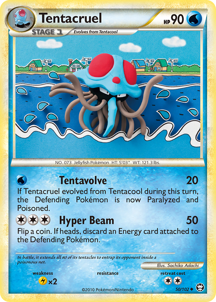 Tentacruel (50/102) [HeartGold & SoulSilver: Triumphant] Reverse Holofoil