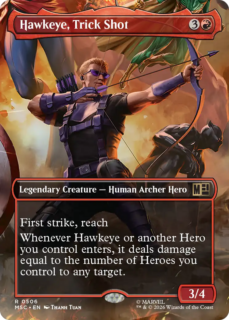 Hawkeye, Trick Shot (Borderless) [Marvel Super Heroes Commander] Foil