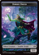 Zombie Druid // Treasure Double-Sided Token [Tarkir: Dragonstorm Tokens] Foil