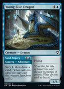 Young Blue Dragon // Sand Augury [Commander Legends: Battle for Baldur's Gate] Foil