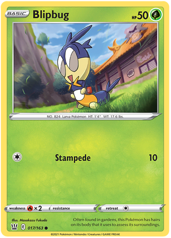 Blipbug (017/163) [Sword & Shield: Battle Styles] Reverse Holofoil