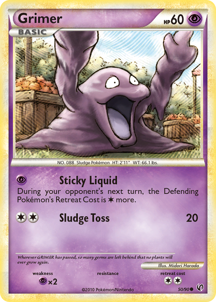 Grimer (50/90) [HeartGold & SoulSilver: Undaunted] Reverse Holofoil