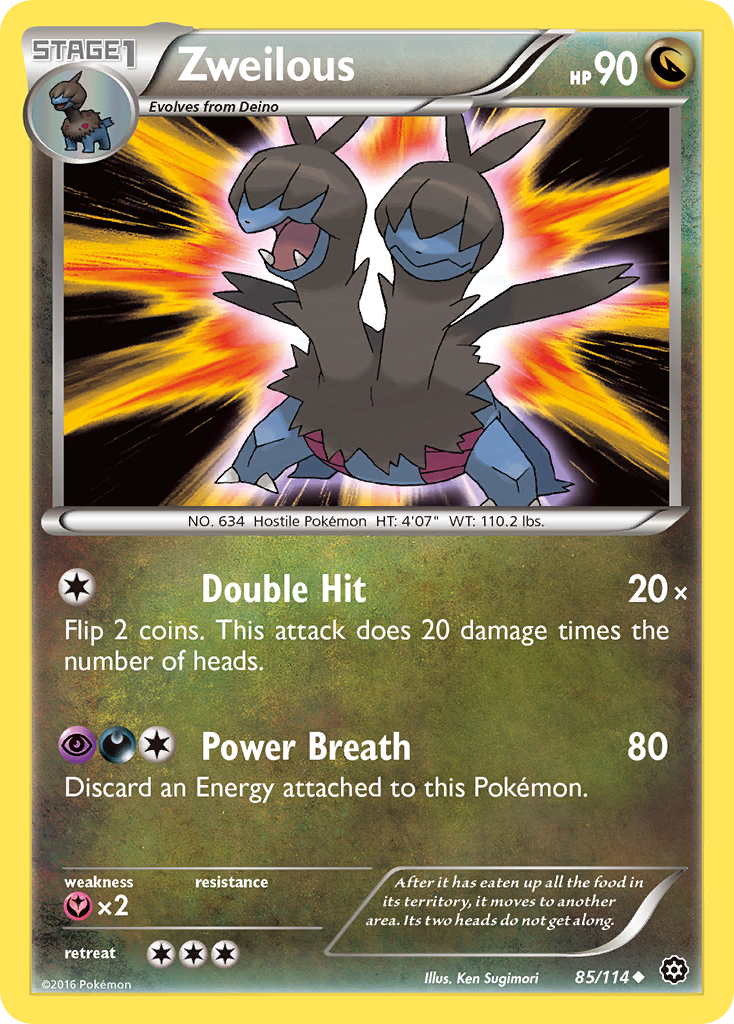 Zweilous (85/114) [XY: Steam Siege] Reverse Holofoil