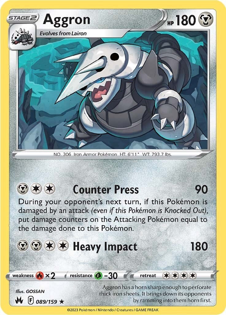 Aggron (089/159) [Sword & Shield: Crown Zenith] Reverse Holofoil
