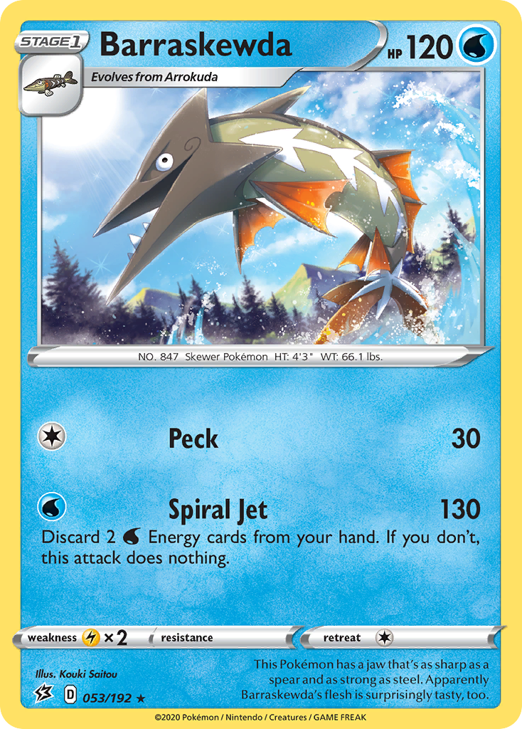 Barraskewda (053/192) [Sword & Shield: Rebel Clash] Reverse Holofoil