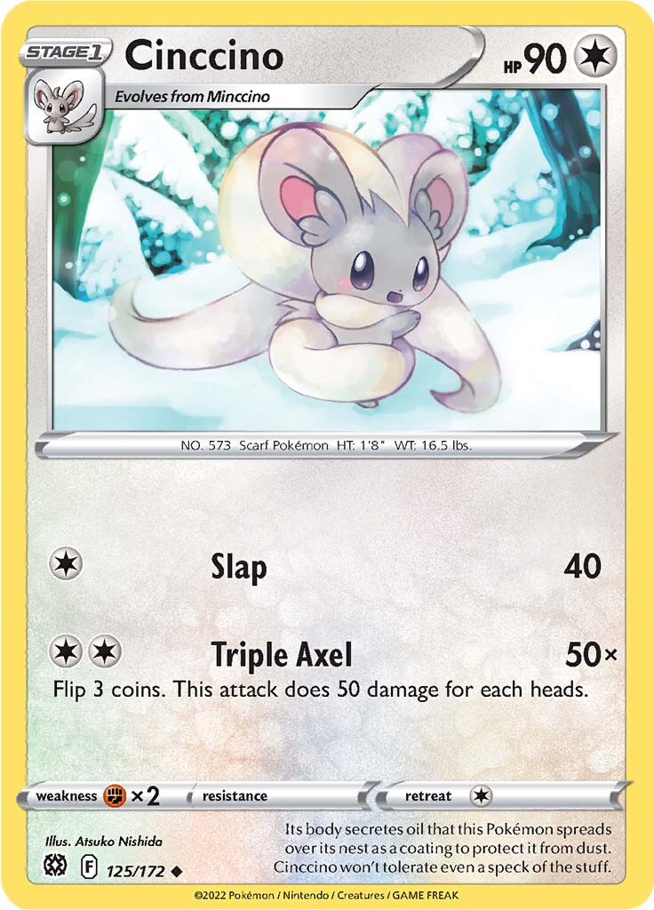 Cinccino (125/172) [Sword & Shield: Brilliant Stars] Reverse Holofoil