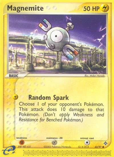 Magnemite (62/97) [EX: Dragon] Reverse Holofoil