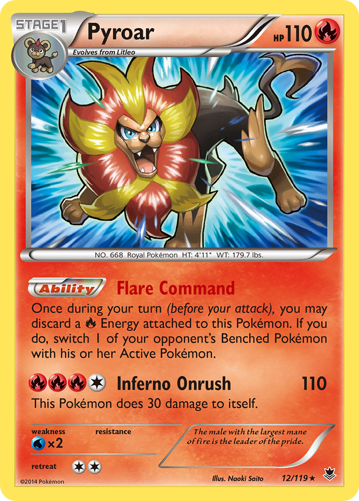 Pyroar (12/119) [XY: Phantom Forces] Reverse Holofoil