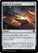 Letter of Acceptance [Commander Masters] Foil