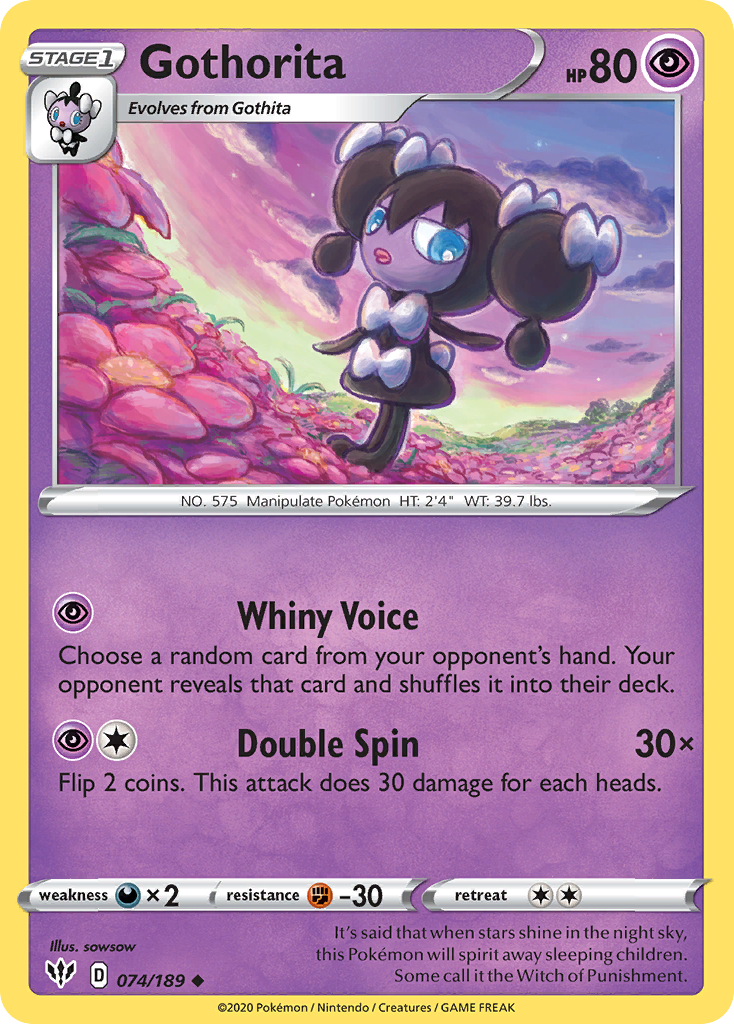 Gothorita (074/189) [Sword & Shield: Darkness Ablaze] Reverse Holofoil